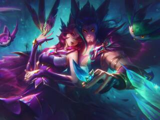 Xayah & Rakan League of Legends Guardians wallpaper