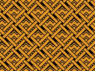 Yellow and Black Geometric Pattern wallpaper