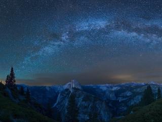 Yosemite National Park Milky Way wallpaper
