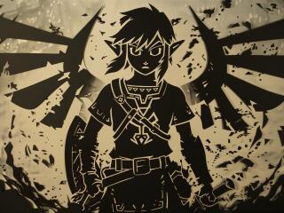 Zelda's Hero Link Monochrome Cool Art wallpaper