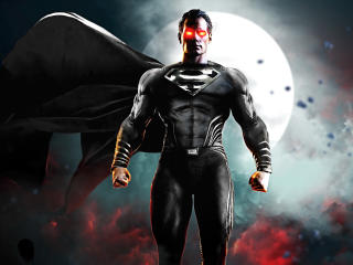 ZS Justice League Black Suit Superman wallpaper