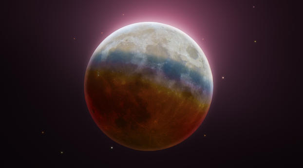 2021 Lunar Eclipse Moon Wallpaper 750x1334 Resolution
