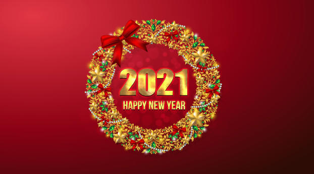 2021 New Year Greeting Wallpaper