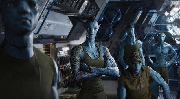 2022 Avatar The Way of Water 2 Movie Wallpaper 2300x1000 Resolution