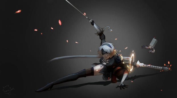 480x854 2B Nier Automata Katana Android One Mobile Wallpaper, HD Anime 4K  Wallpapers, Images, Photos and Background - Wallpapers Den
