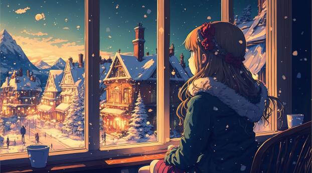 Christmas Peace, Christmas Anime Aesthetic HD wallpaper | Pxfuel