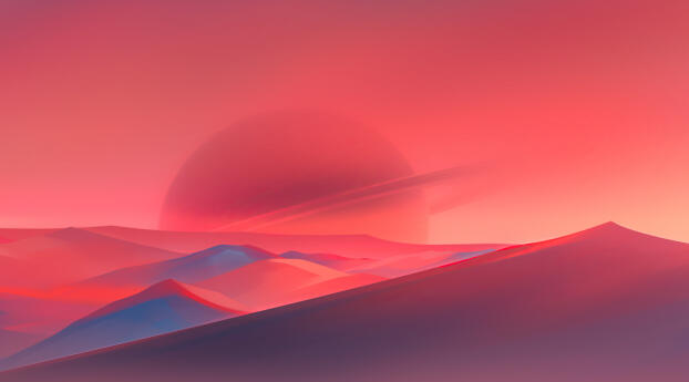 4k Artistic Pink Desert Wallpaper 3840x1600 Resolution