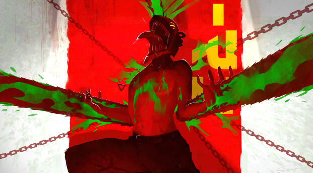 4K  Denji Chainsaw Man Cool Art Wallpaper 1920x1080 Resolution