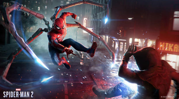 4K HD Marvel's Spider-Man 2 Wallpaper 2560x1024 Resolution