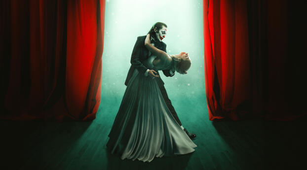 4K Joker's Dance with Partner Queen Gaga in Folie à Deux Wallpaper 1280x1280 Resolution