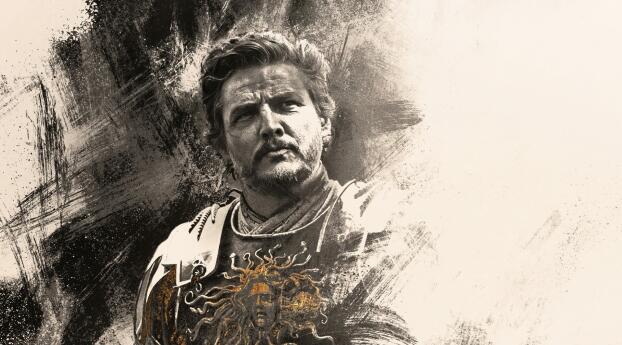 4K Pedro Pascal Gladiator 2 Poster Wallpaper