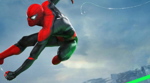 4K Poster Of Spider-Man Far From Home Wallpaper 1920x1080 Resolution