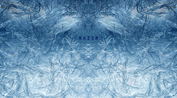 4K Razer Ice Blue Wallpaper