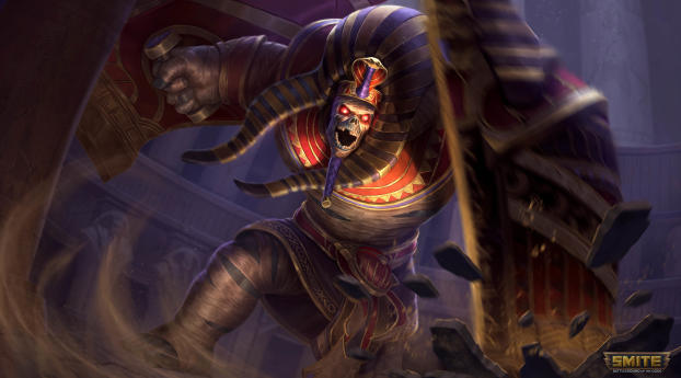 4K Smite Game Character Wallpaper 1440x3120 Resolution
