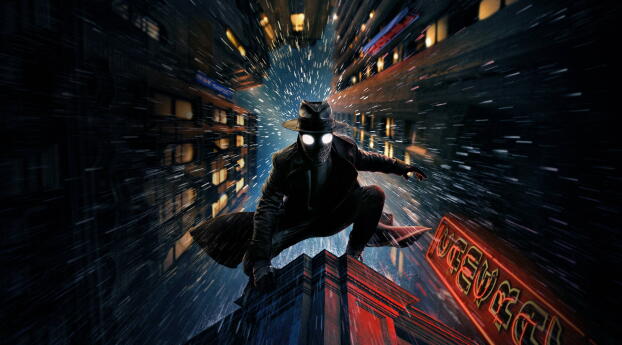 4K Spider Noir Wallpaper