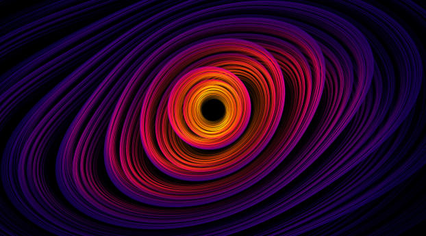 4K Spiral Shapes Purple Pink Abstract Wallpaper 2100x900 Resolution