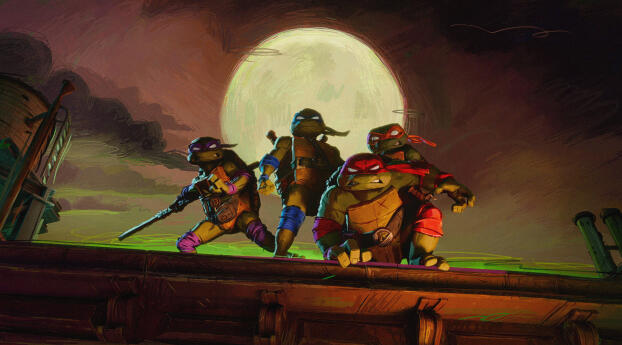 4K Teenage Mutant Ninja Turtles 2023 Movie Wallpaper 5120x1440 Resolution