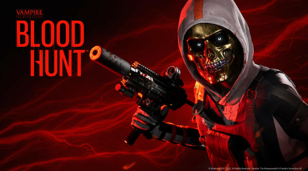 4k The Masquerade Bloodhunt Gaming Poster Wallpaper 1440x900 Resolution