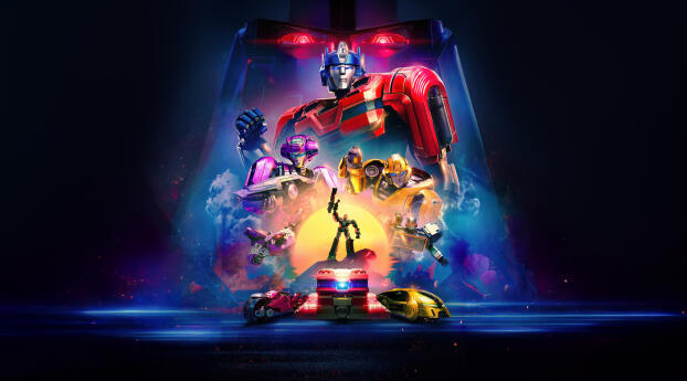 4k Transformers One Movie Poster Wallpaper 1125x2436 Resolution