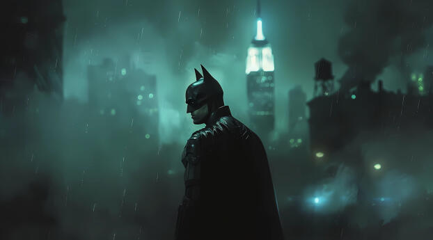 5K Batman Digital Poster Wallpaper 400x240 Resolution