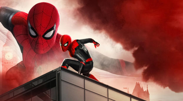 5K Poster Of Spider-Man Far From Home Wallpaper 1920x1080 Resolution