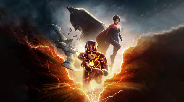 5K The Flash DC Movie Poster Wallpaper 2560x1140 Resolution