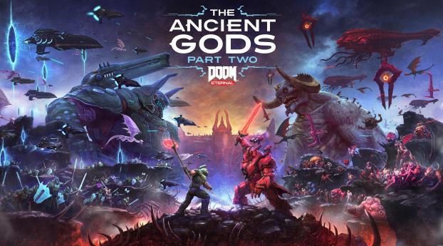 8K Doom Eternal The Ancient Gods Part 2 Wallpaper 320x568 Resolution