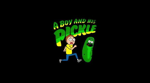 A Boy And His Pickle Wallpaper 600x1024 Resolution