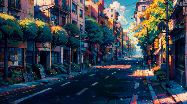 A Ghost Road HD Anime AI Art Wallpaper 3840x1600 Resolution