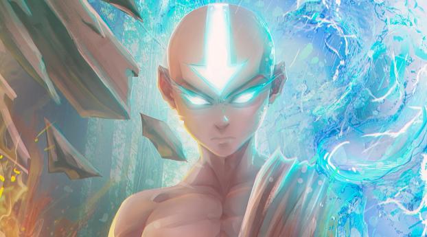 Aang Fan Digital Art Avatar Wallpaper 1080x2400 Resolution