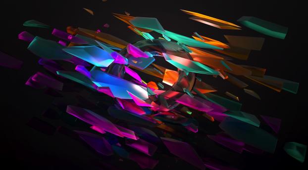 Abstract Colorful Shape Wallpaper 2560x1080 Resolution