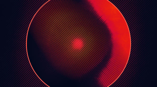 Abstract Dark Red Ball Wallpaper 960x544 Resolution