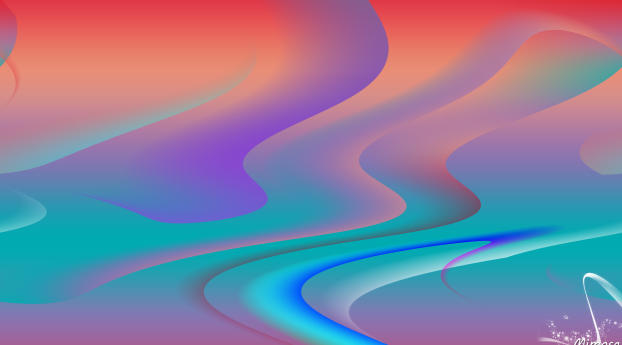 Abstract Digital Wave Wallpaper