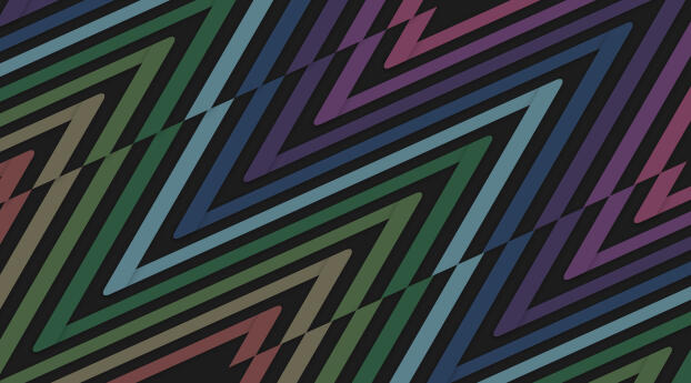 Abstract Lines 4k ZigZag Wallpaper 3000x3000 Resolution