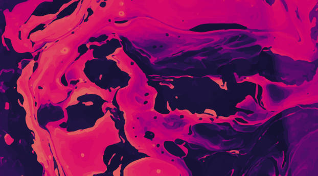 Abstract Pink Liquid Art Wallpaper 7680x1440 Resolution
