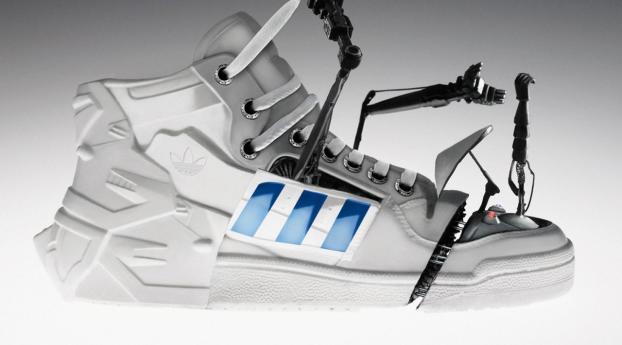 adidas, robot, sneaker Wallpaper