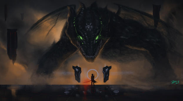 Aeon Awakening Dragon Evil Fear Fury Million Oblivion Wallpaper 1080x2280 Resolution