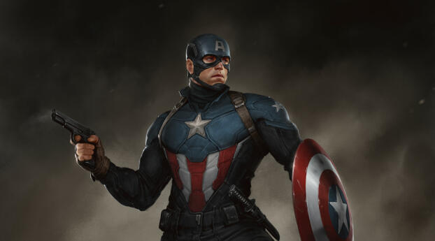 Agent Captain America Art Wallpaper 1080x2340 Resolution