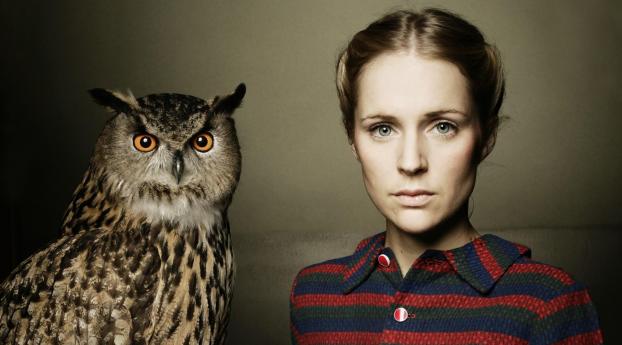 agnes obel, girl, bird Wallpaper 1280x720 Resolution