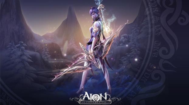 aion the tower of eternity, girl, fire Wallpaper 800x1280 Resolution