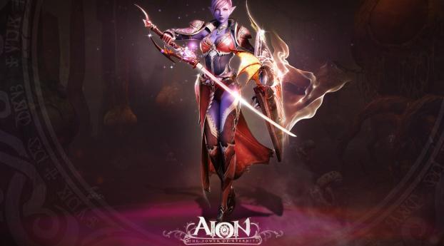 aion the tower of eternity, girl, skull Wallpaper 828x1792 Resolution