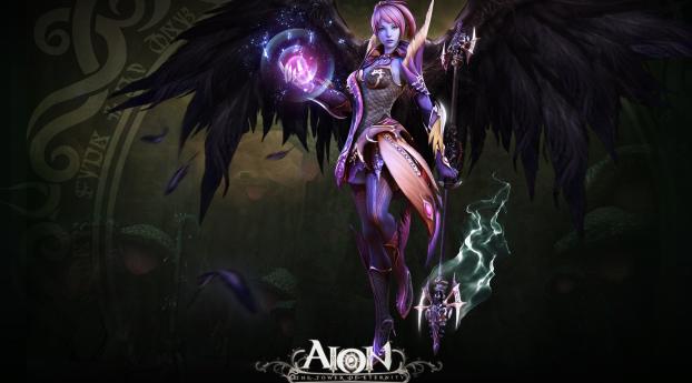 aion the tower of eternity, girl, staff Wallpaper 1366x786 Resolution