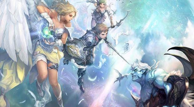 aion the tower of eternity, jump, knifes Wallpaper 1920x1080 Resolution