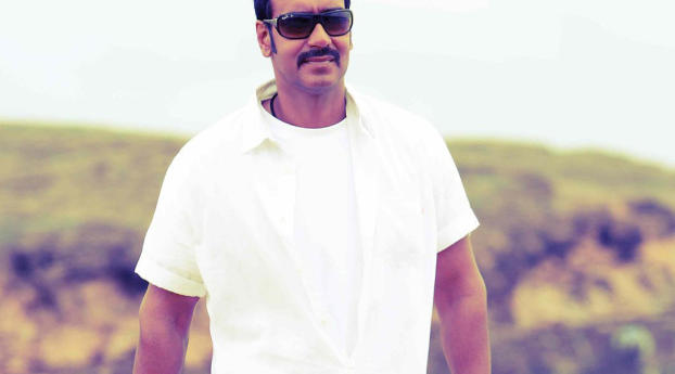 Ajay Devgan In White Shirt Photos Wallpaper 1224x1224 Resolution