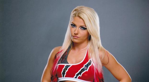 Alexa Bliss in Red Costume Wallpaper 1440x2992 Resolution
