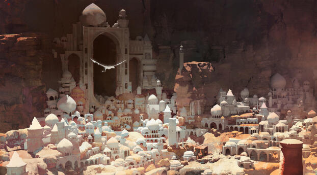 Amazing Fantasy City HD Wallpaper 3840x2161 Resolution
