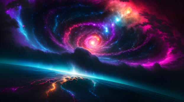 Amazing Outer Space 4K Galaxy Wallpaper 1242x2688 Resolution