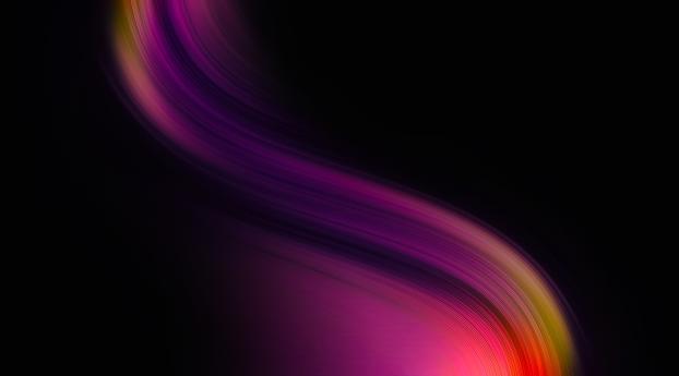 Amoled Colorful Wave Wallpaper 1440x256 Resolution