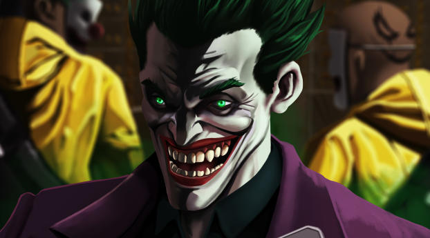 An Evil Joker Laugh Wallpaper 1080x2340 Resolution