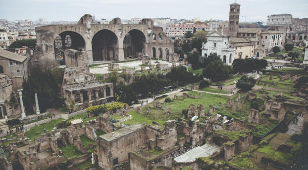 ancient city, colosseum, rome Wallpaper 1400x900 Resolution